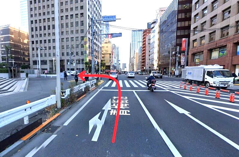 ハウステック 新宿ショールーム Lafisteまでの車の経路