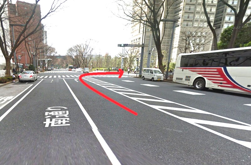 ハウステック 新宿ショールーム Lafisteまでの車の経路