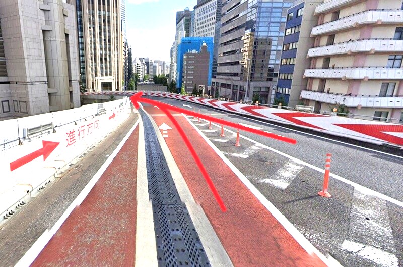 ハウステック 新宿ショールーム Lafisteまでの車の経路