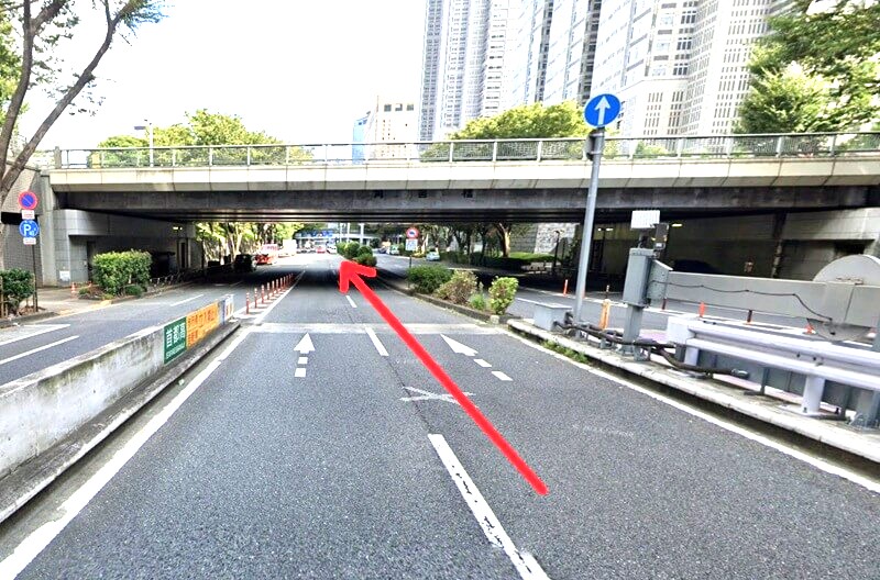 ハウステック 新宿ショールーム Lafisteまでの車の経路