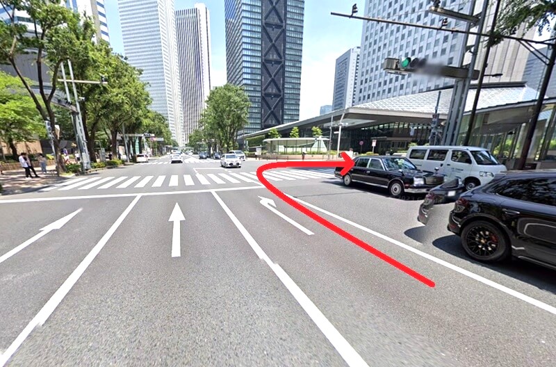 ハウステック 新宿ショールーム Lafisteまでの車の経路