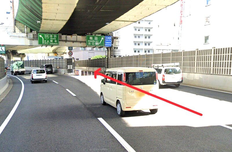 ハウステック 大阪ショールーム Lafisteまでの車の経路