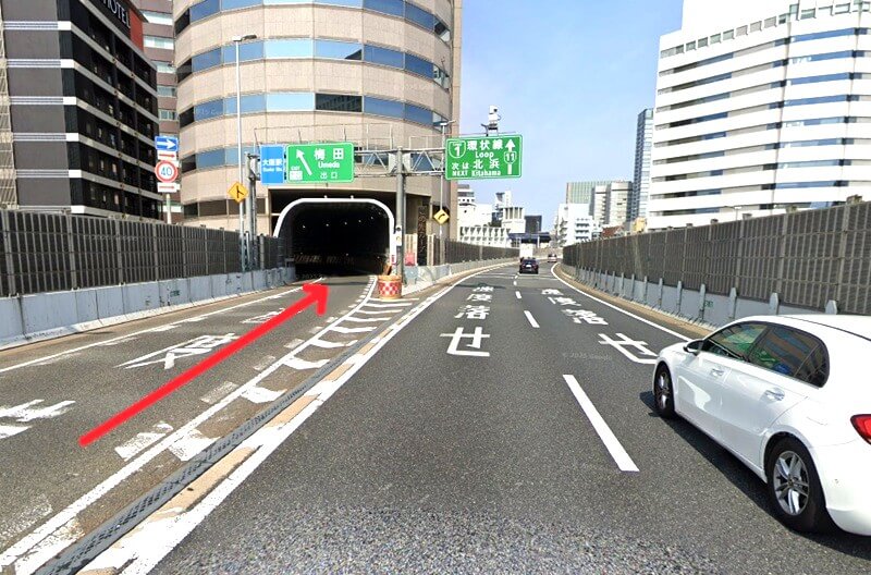 ハウステック 大阪ショールーム Lafisteまでの車の経路