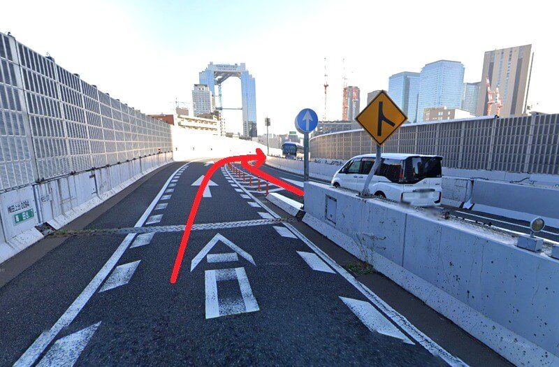 ハウステック 大阪ショールーム Lafisteまでの車の経路