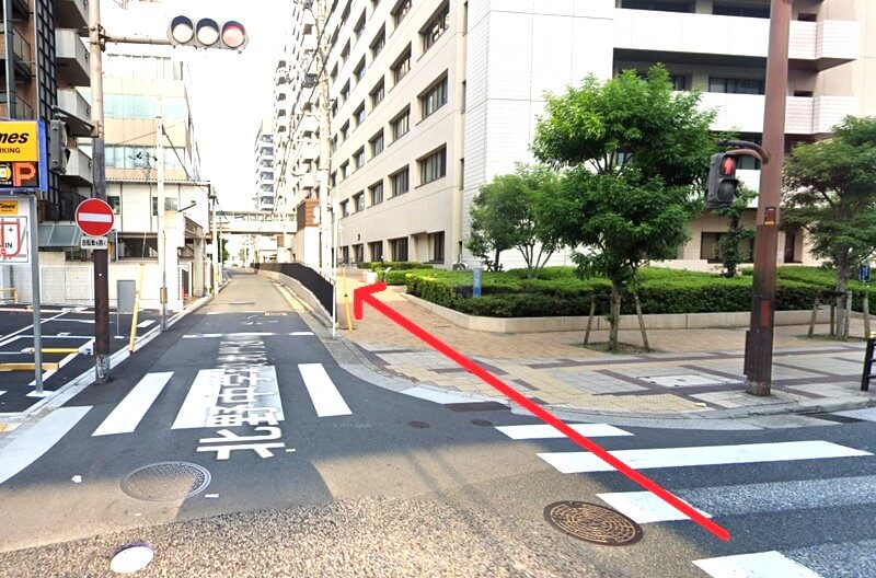 ハウステック 大阪ショールーム Lafisteまでの徒歩経路