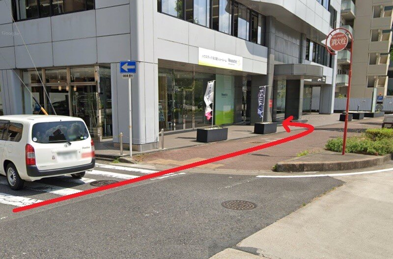 ハウステック 名古屋ショールーム Lafisteまでの徒歩経路