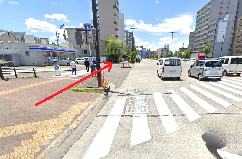 ハウステック 名古屋ショールーム Lafisteまでの徒歩経路