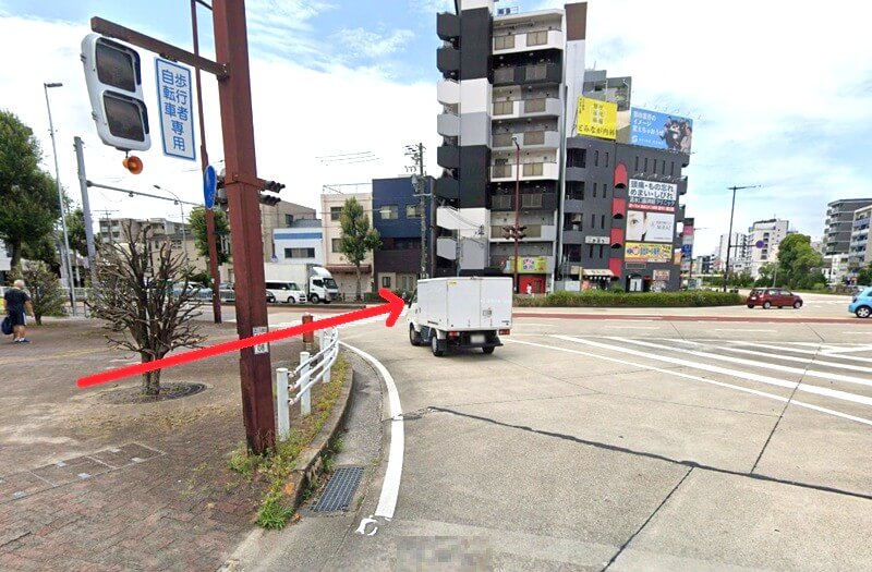 ハウステック 名古屋ショールーム Lafisteまでの徒歩経路