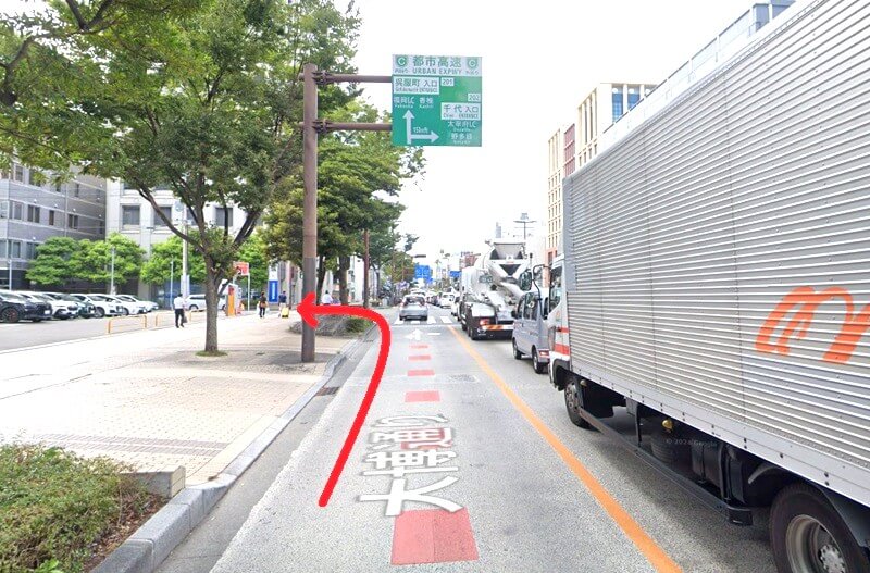 ハウステック 博多ショールーム Lafisteまでの車の経路