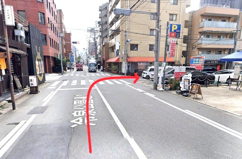 ハウステック 博多ショールーム Lafisteまでの車の経路