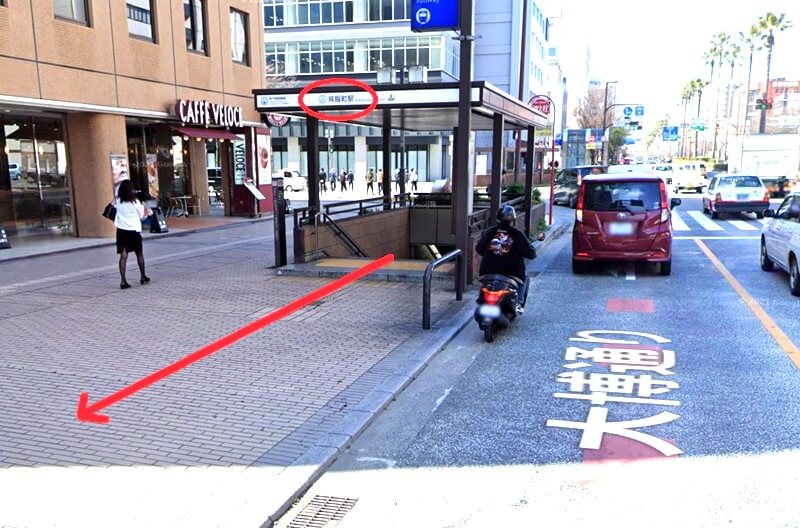 ハウステック 博多ショールーム Lafisteまでの徒歩経路