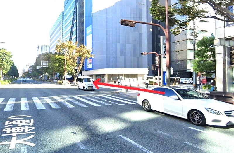 ハウステック 博多ショールーム Lafisteまでの徒歩経路