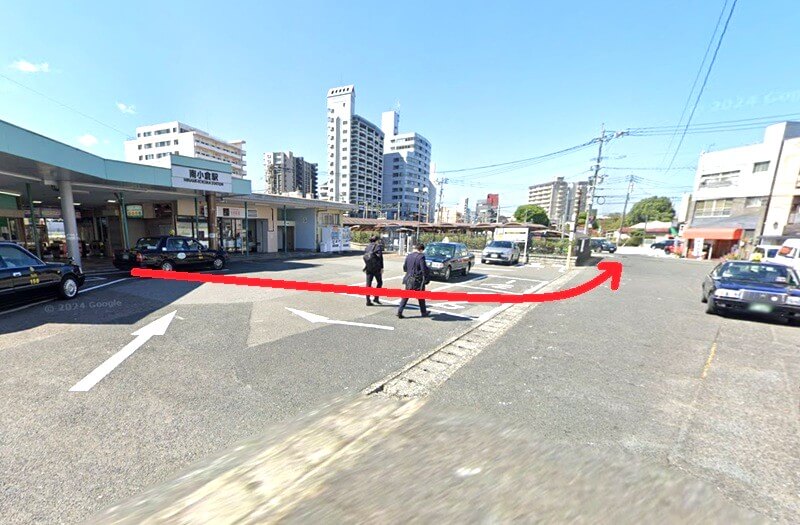 ハウステック 小倉ショールームまでの徒歩経路