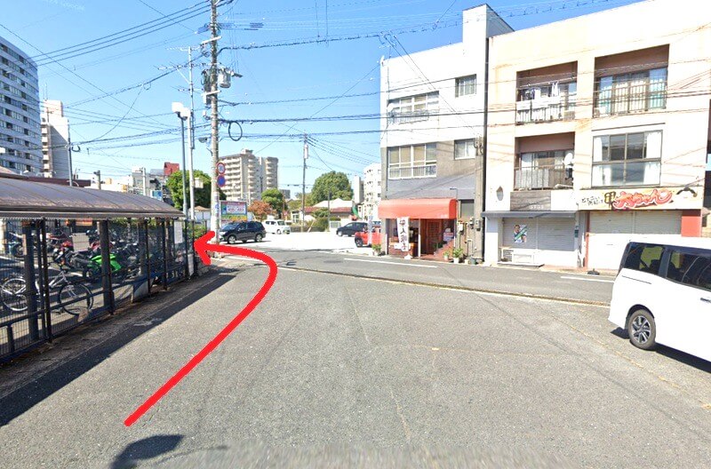 ハウステック 小倉ショールームまでの徒歩経路