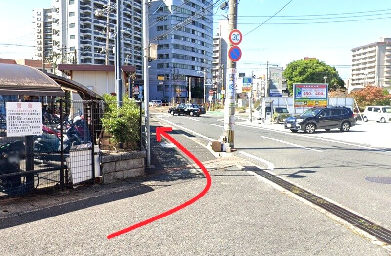 ハウステック 小倉ショールームまでの徒歩経路