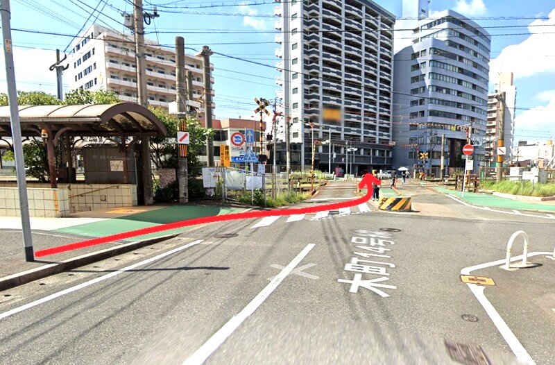 ハウステック 小倉ショールームまでの徒歩経路