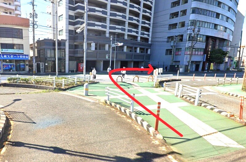 ハウステック 小倉ショールームまでの徒歩経路