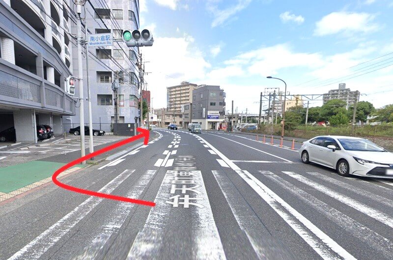 ハウステック 小倉ショールームまでの徒歩経路