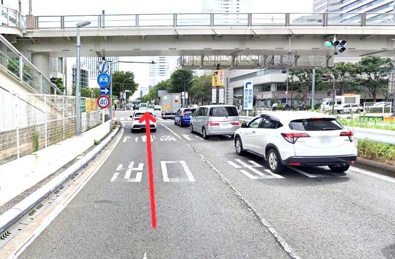 ハウステック 横浜 Lafisteまでの車の経路