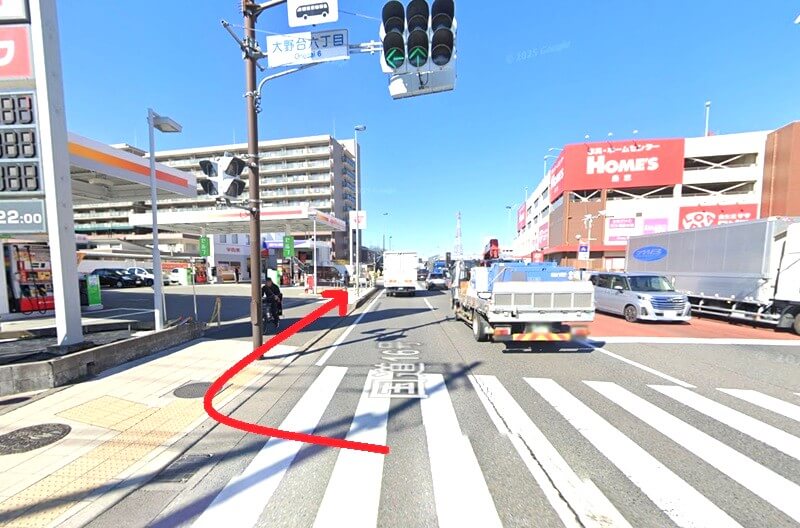 ハウステック 相模原ショールームまでの徒歩経路