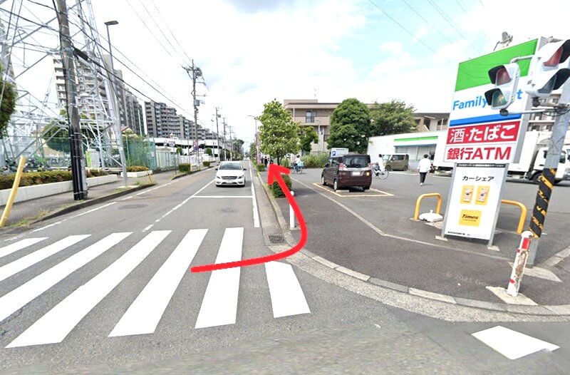 ハウステック 相模原ショールームまでの徒歩経路