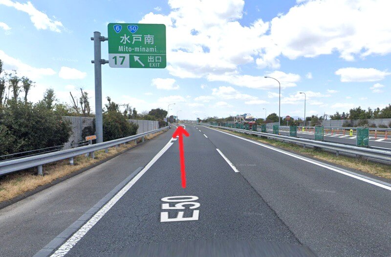 ハウステック 水戸ショールームまでの車の経路