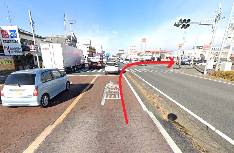 ハウステック 水戸ショールームまでの車の経路