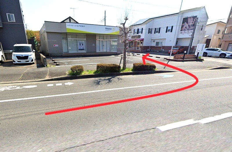 ハウステック 水戸ショールームまでの車の経路