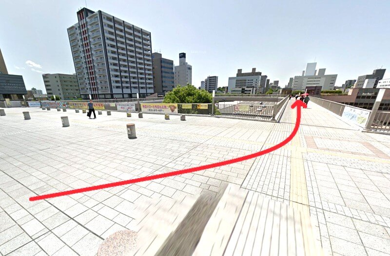 ハウステック 水戸ショールームまでの徒歩経路