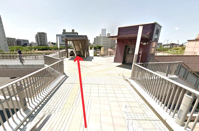 ハウステック 水戸ショールームまでの徒歩経路