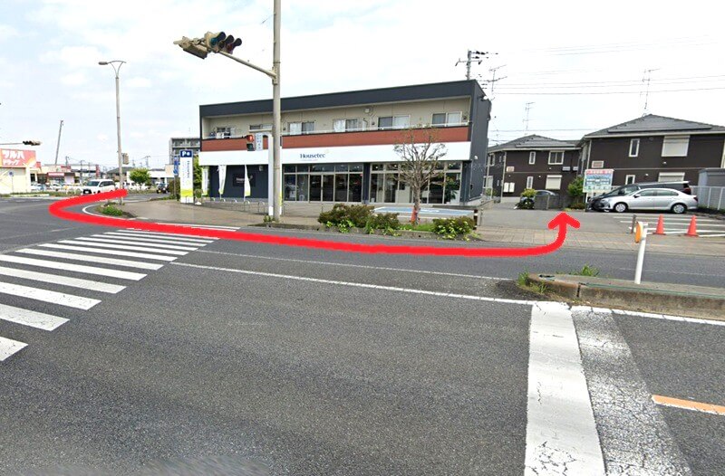 ハウステック つくばショールームまでの車の経路