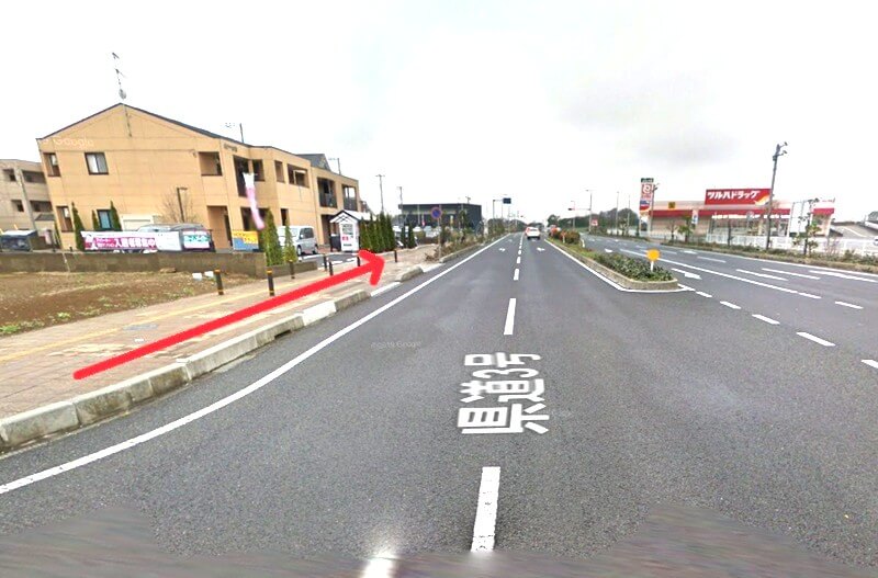 ハウステック つくばショールームまでの徒歩経路