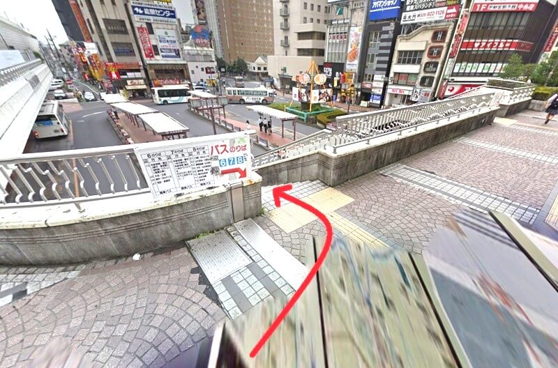 ハウステック 宇都宮ショールームまでの徒歩経路