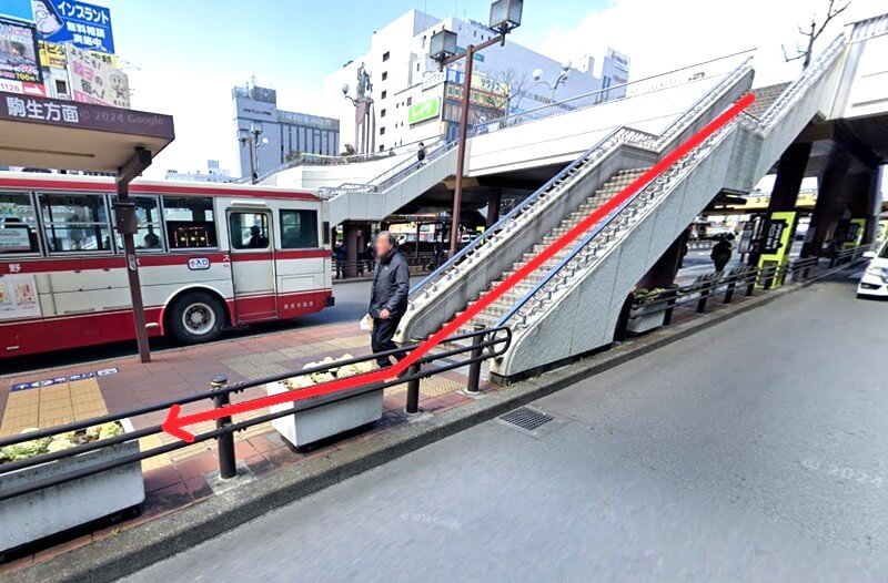 ハウステック 宇都宮ショールームまでの徒歩経路