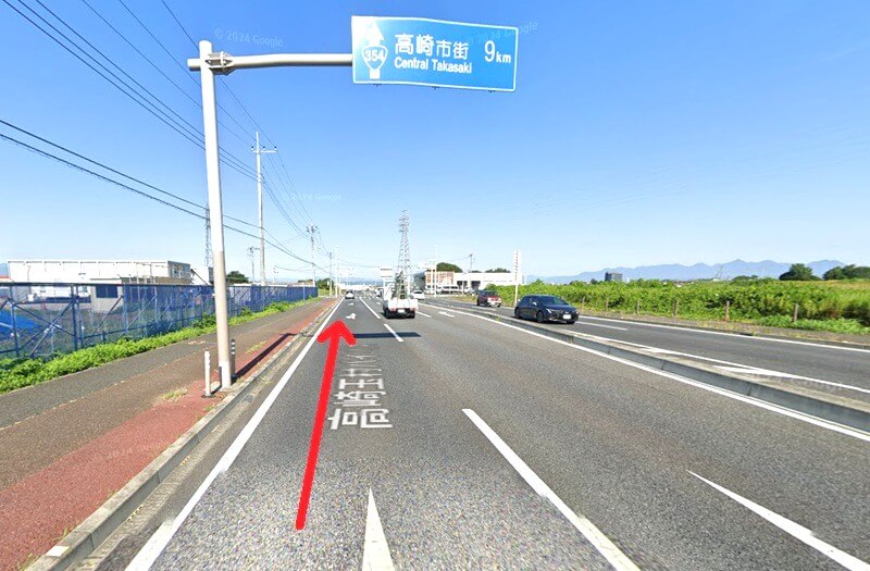 ハウステック 高崎ショールームまでの車の経路