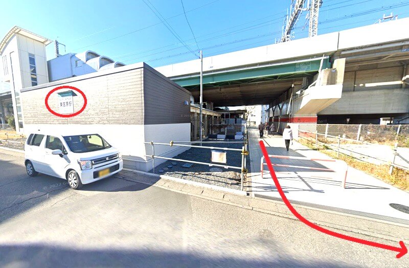 ハウステック 大宮ショールーム Lafisteまでの徒歩経路