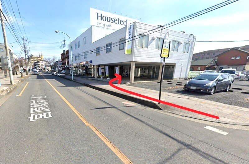 ハウステック 大宮ショールーム Lafisteまでの徒歩経路