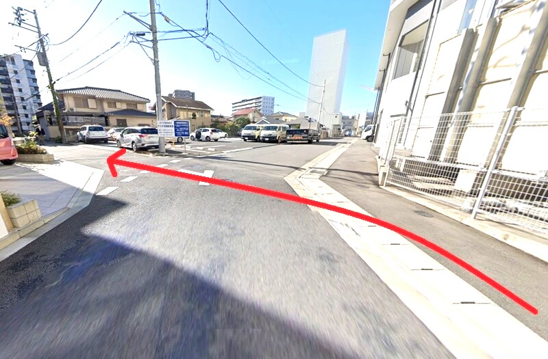 ハウステック 千葉ショールームまでの徒歩経路