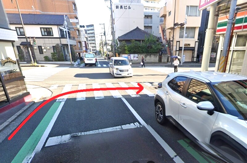 ハウステック 千葉ショールームまでの徒歩経路