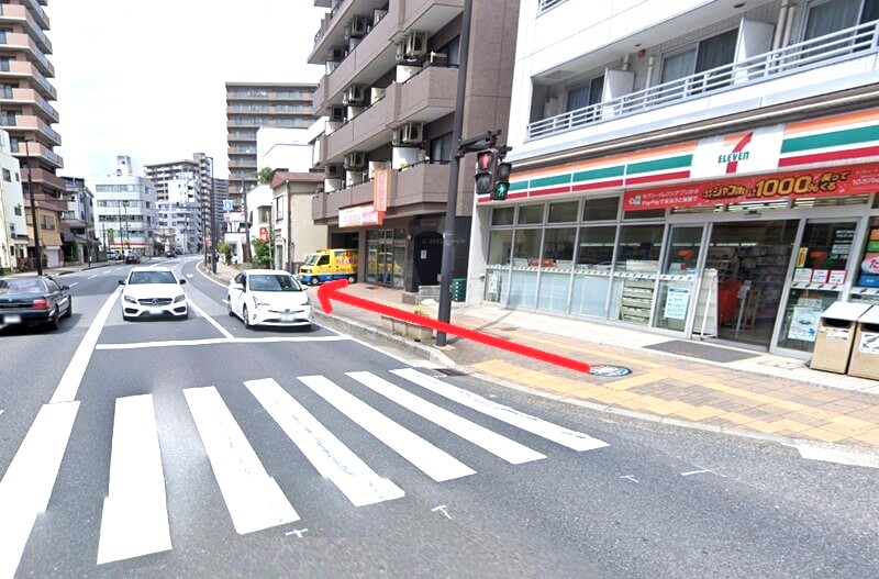 ハウステック 千葉ショールームまでの徒歩経路