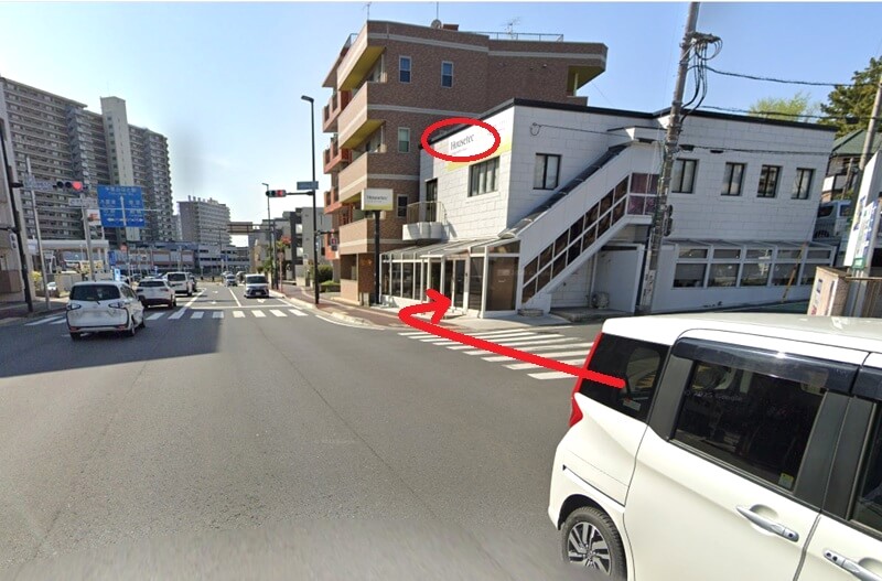 ハウステック 千葉ショールームまでの徒歩経路