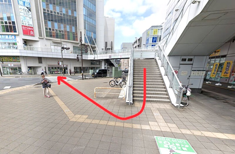 ハウステック 千葉ショールームまでの徒歩経路