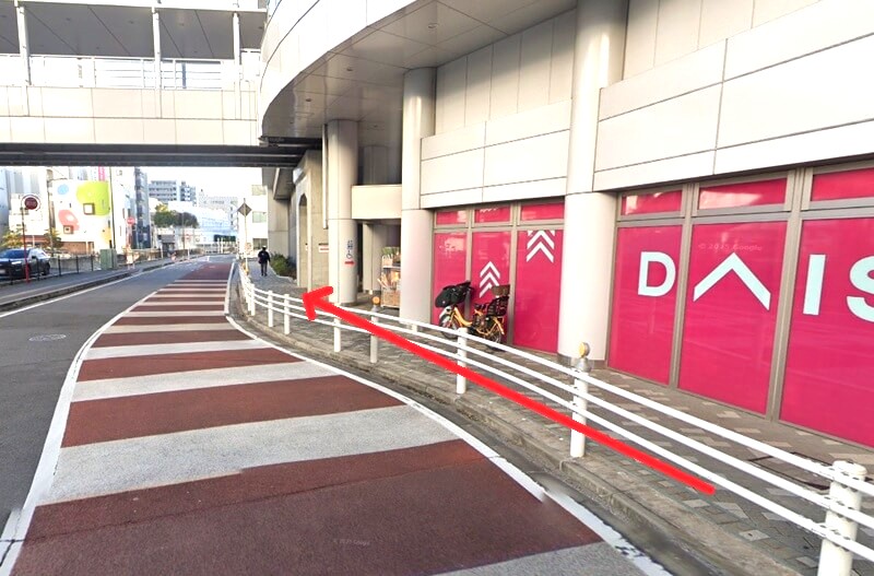 ハウステック 千葉ショールームまでの徒歩経路