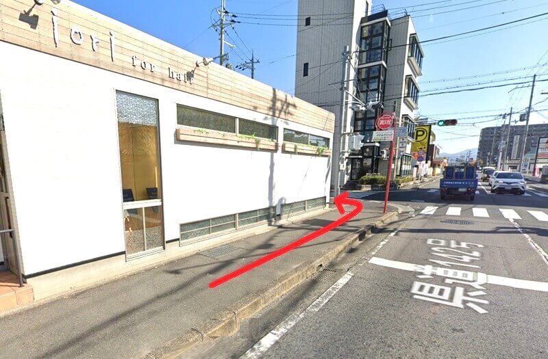 ハウステック 滋賀ショールームまでの徒歩経路