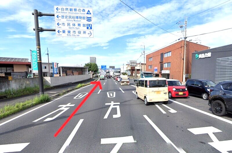 ハウステック 滋賀ショールームまでの車の経路