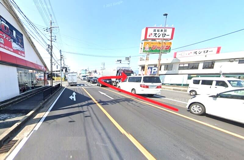 ハウステック 滋賀ショールームまでの車の経路