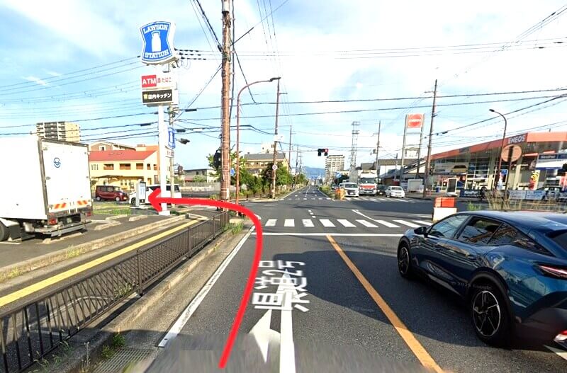 ハウステック 滋賀ショールームまでの車の経路