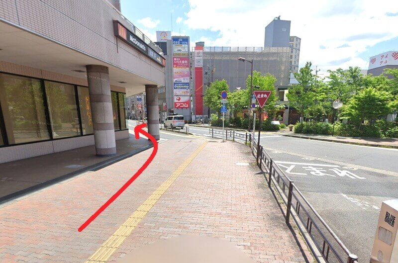 ハウステック 滋賀ショールームまでの徒歩経路