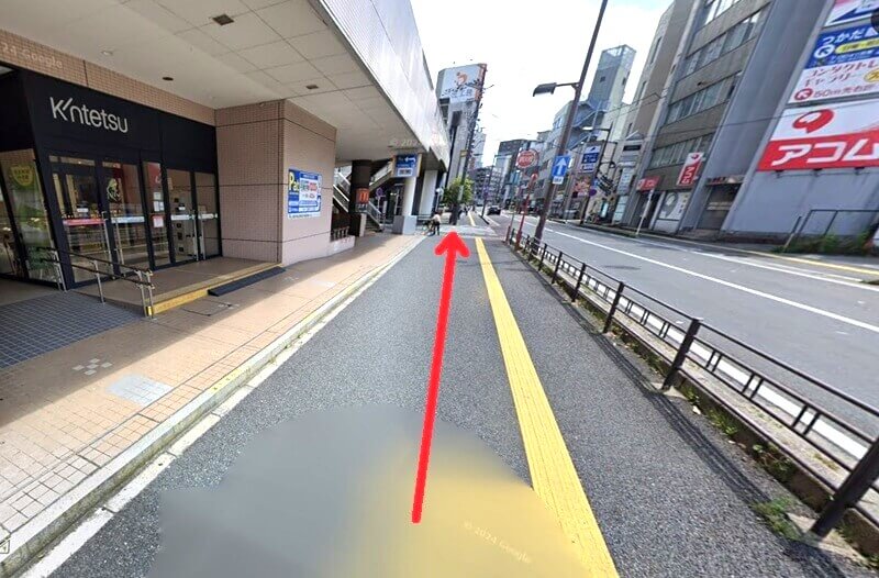 ハウステック 滋賀ショールームまでの徒歩経路