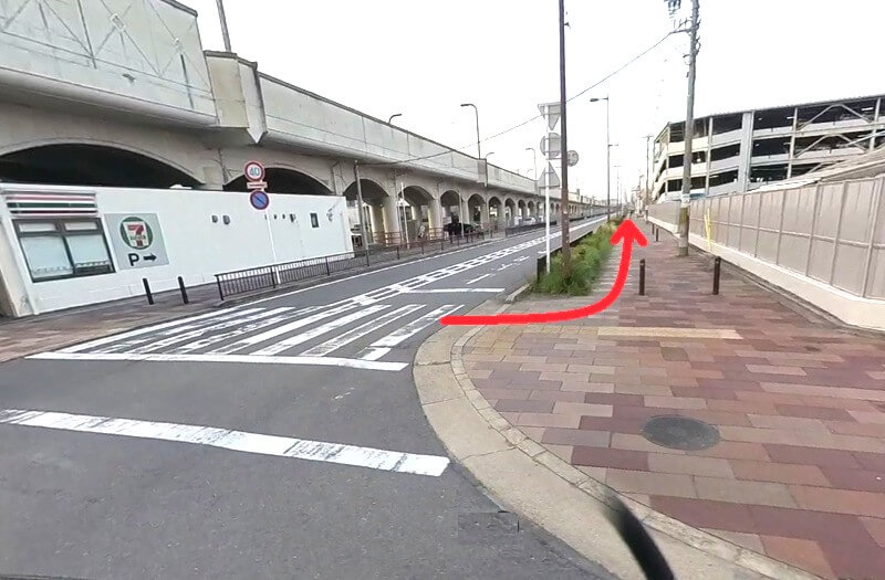 ハウステック 京都ショールームまでの徒歩経路